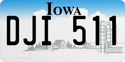 IA license plate DJI511