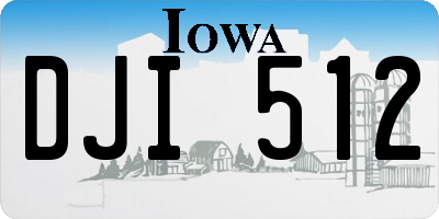 IA license plate DJI512