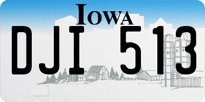 IA license plate DJI513