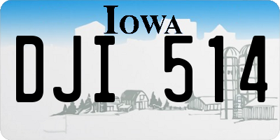 IA license plate DJI514