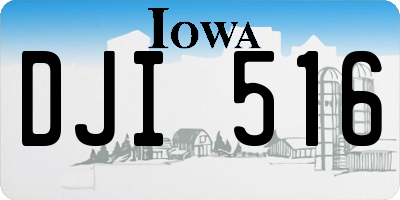 IA license plate DJI516