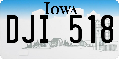 IA license plate DJI518
