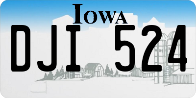 IA license plate DJI524
