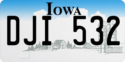 IA license plate DJI532