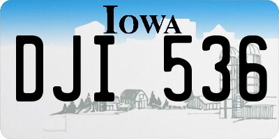 IA license plate DJI536