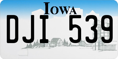 IA license plate DJI539