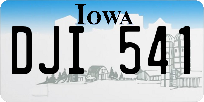 IA license plate DJI541