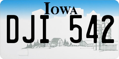 IA license plate DJI542