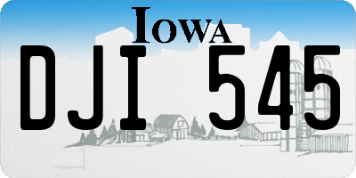 IA license plate DJI545