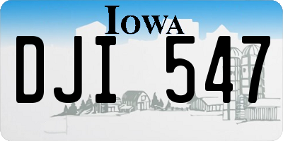 IA license plate DJI547