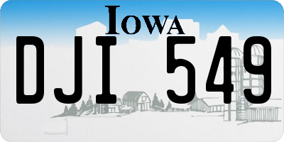 IA license plate DJI549