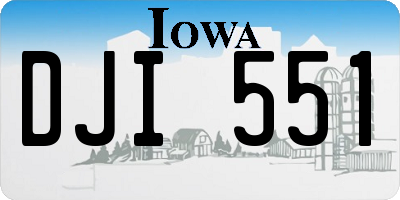 IA license plate DJI551