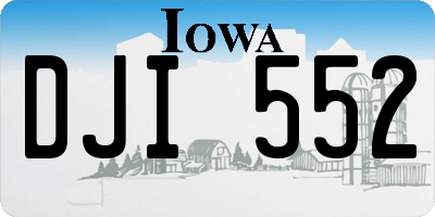 IA license plate DJI552