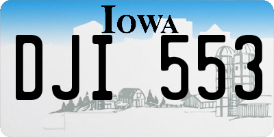 IA license plate DJI553