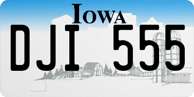IA license plate DJI555