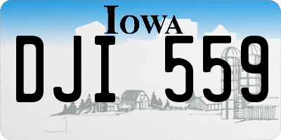 IA license plate DJI559