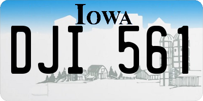 IA license plate DJI561