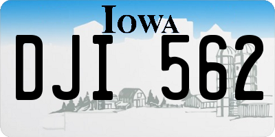 IA license plate DJI562