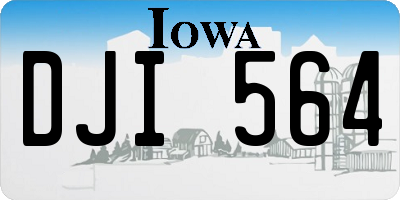 IA license plate DJI564