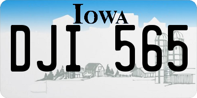 IA license plate DJI565
