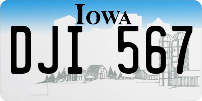 IA license plate DJI567