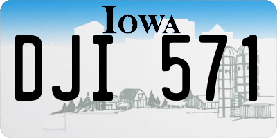 IA license plate DJI571
