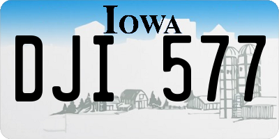 IA license plate DJI577