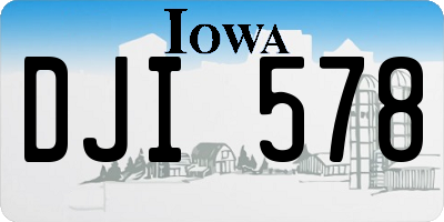 IA license plate DJI578