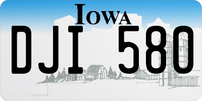 IA license plate DJI580