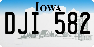IA license plate DJI582