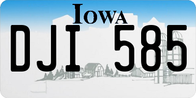 IA license plate DJI585