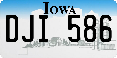 IA license plate DJI586