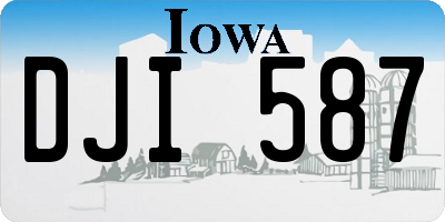 IA license plate DJI587