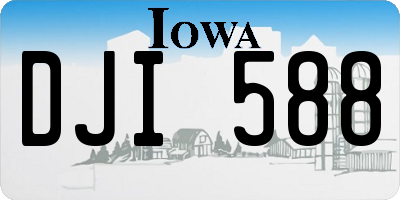 IA license plate DJI588