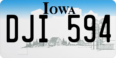 IA license plate DJI594