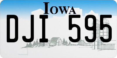 IA license plate DJI595