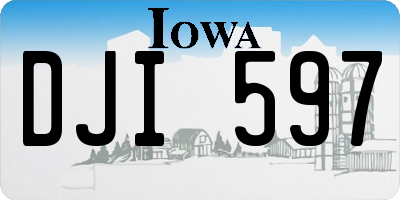 IA license plate DJI597