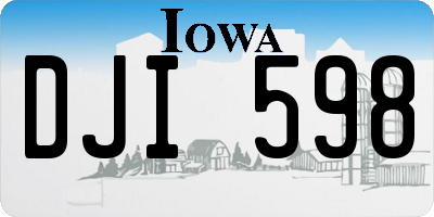 IA license plate DJI598
