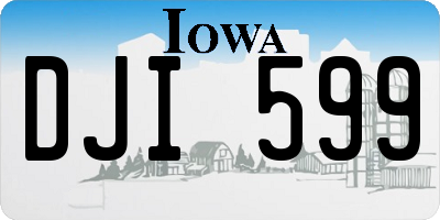 IA license plate DJI599