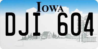 IA license plate DJI604