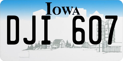 IA license plate DJI607