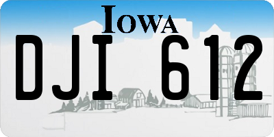 IA license plate DJI612