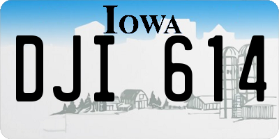 IA license plate DJI614