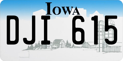IA license plate DJI615