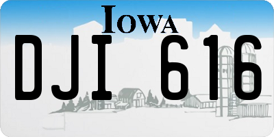 IA license plate DJI616