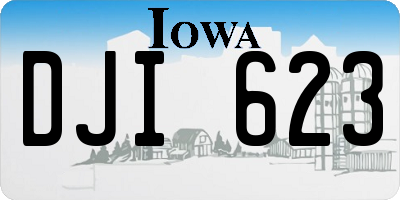 IA license plate DJI623
