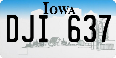 IA license plate DJI637