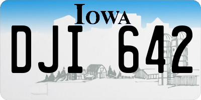 IA license plate DJI642