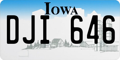 IA license plate DJI646
