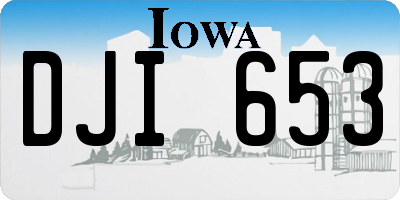 IA license plate DJI653